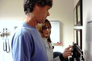 Kate McElroy PA-C with patient